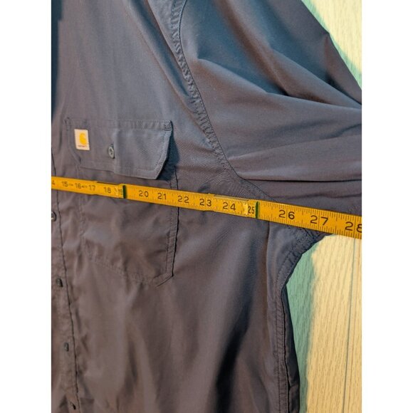 Carhartt Force Relaxed Fit Button Down Shirt Mens 2XL XXL Long Sleeve Pocket - Picture 5 of 7